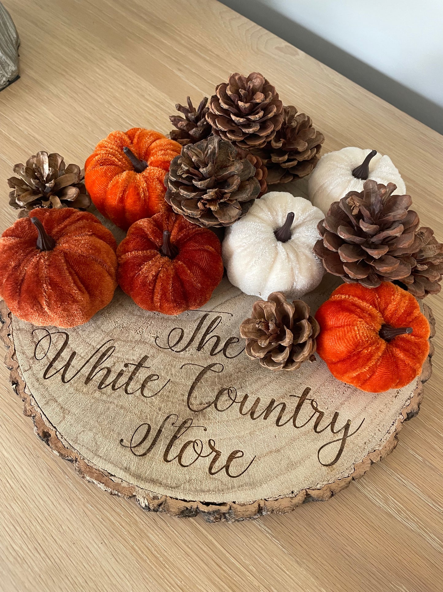 Pumpkins and Pinecones
