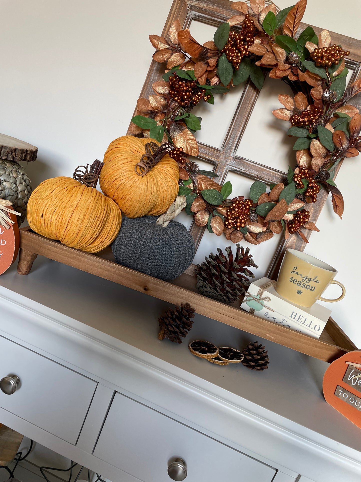 Long Wooden Tray With Legs