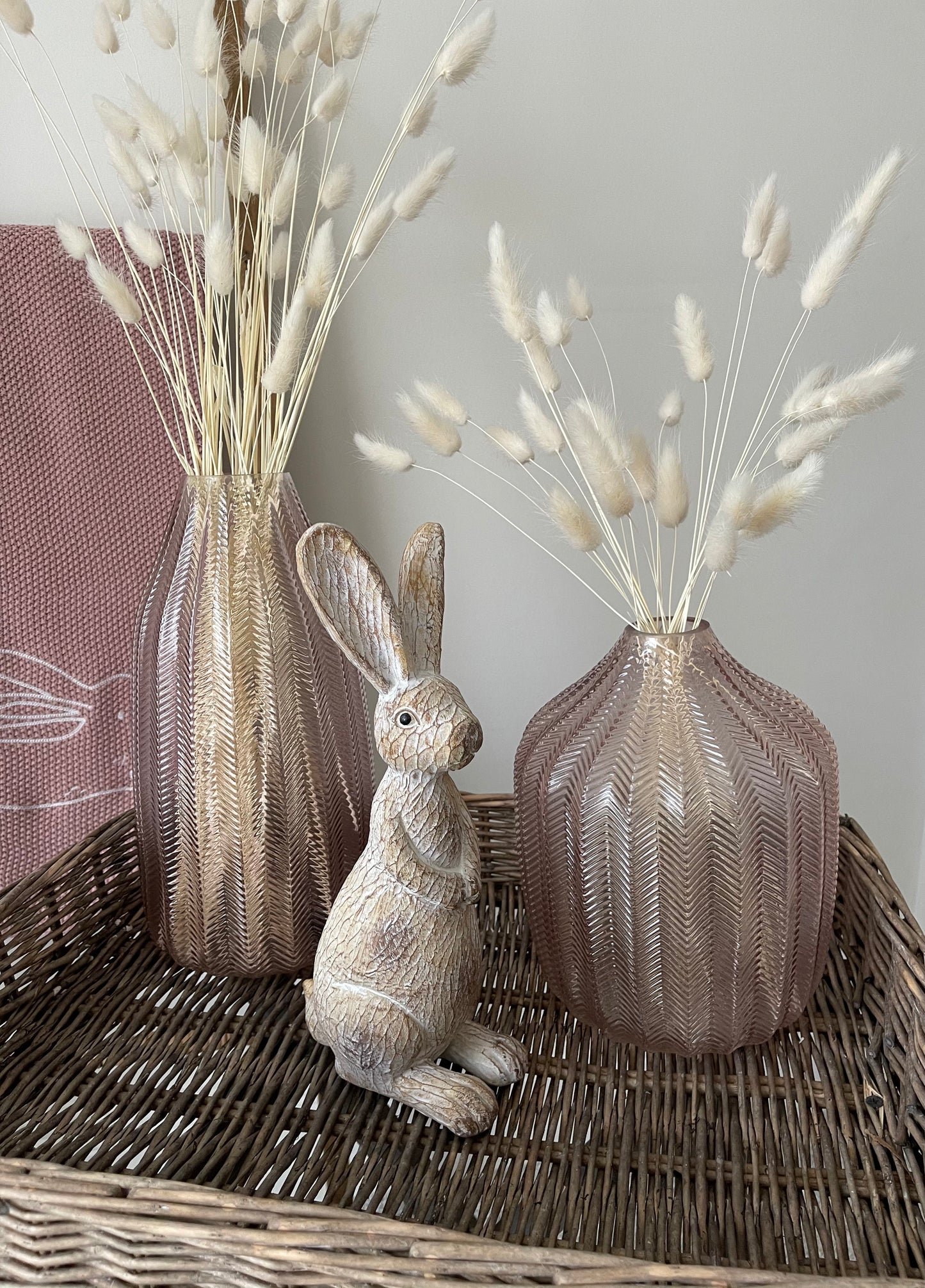 Louella Blush Pink Glass Vase