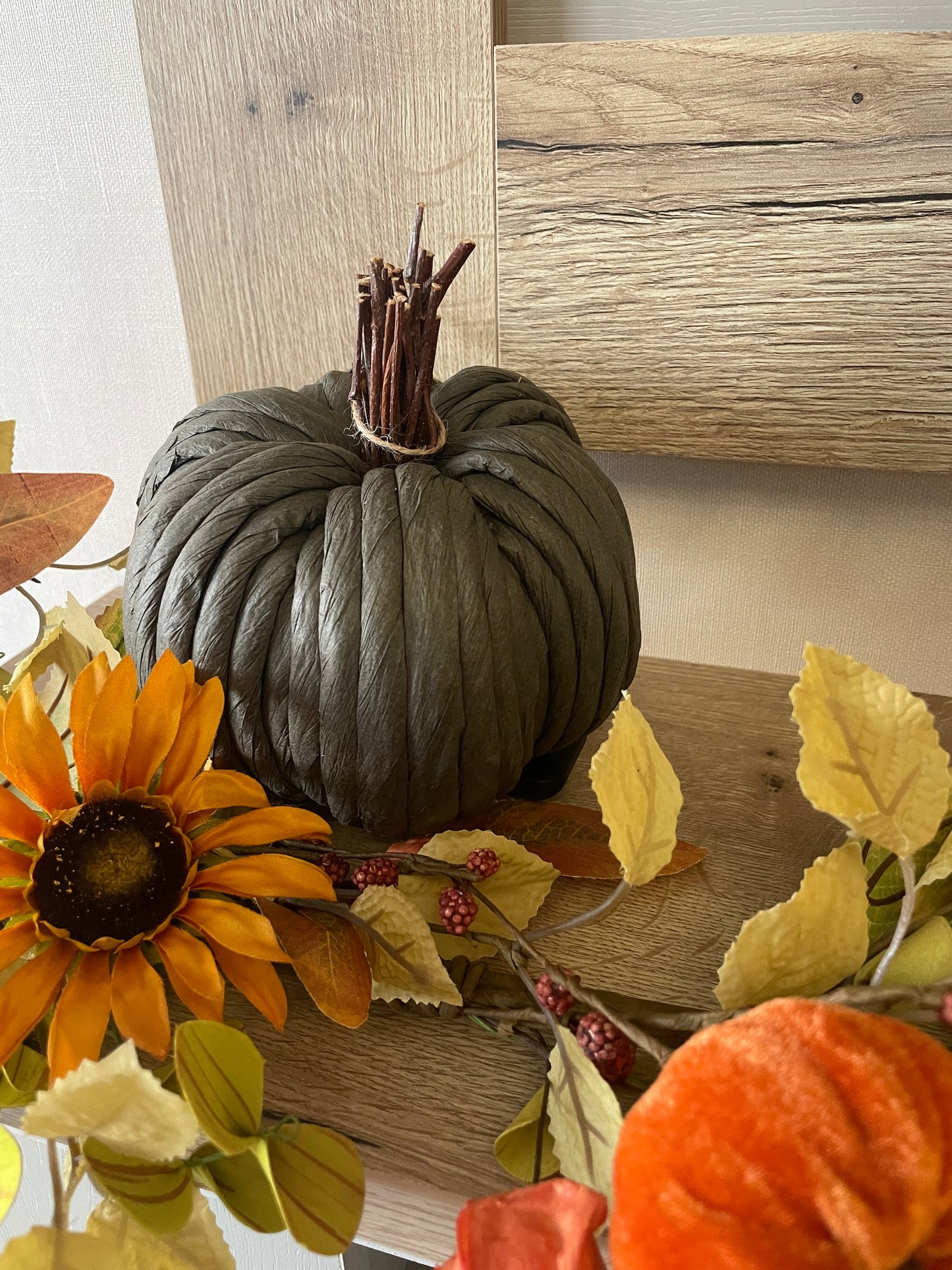 Dark Green Handmade Pumpkin