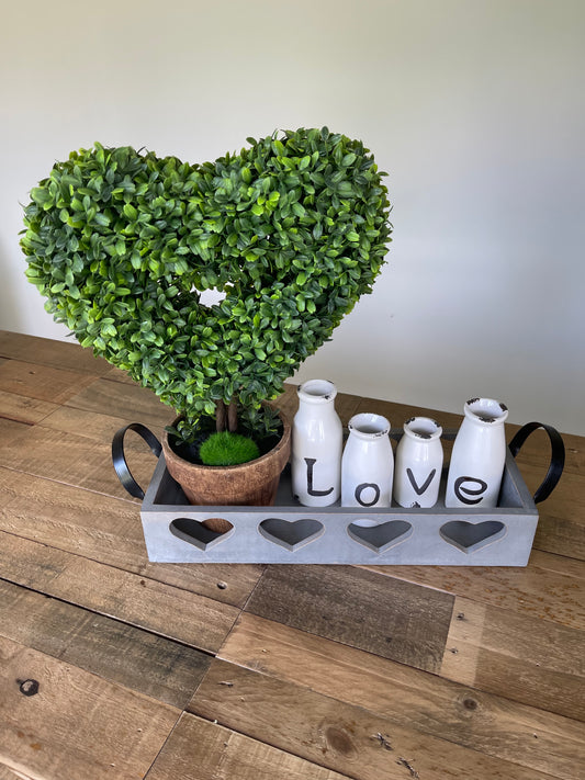 Large Love Heart Topiary Tree